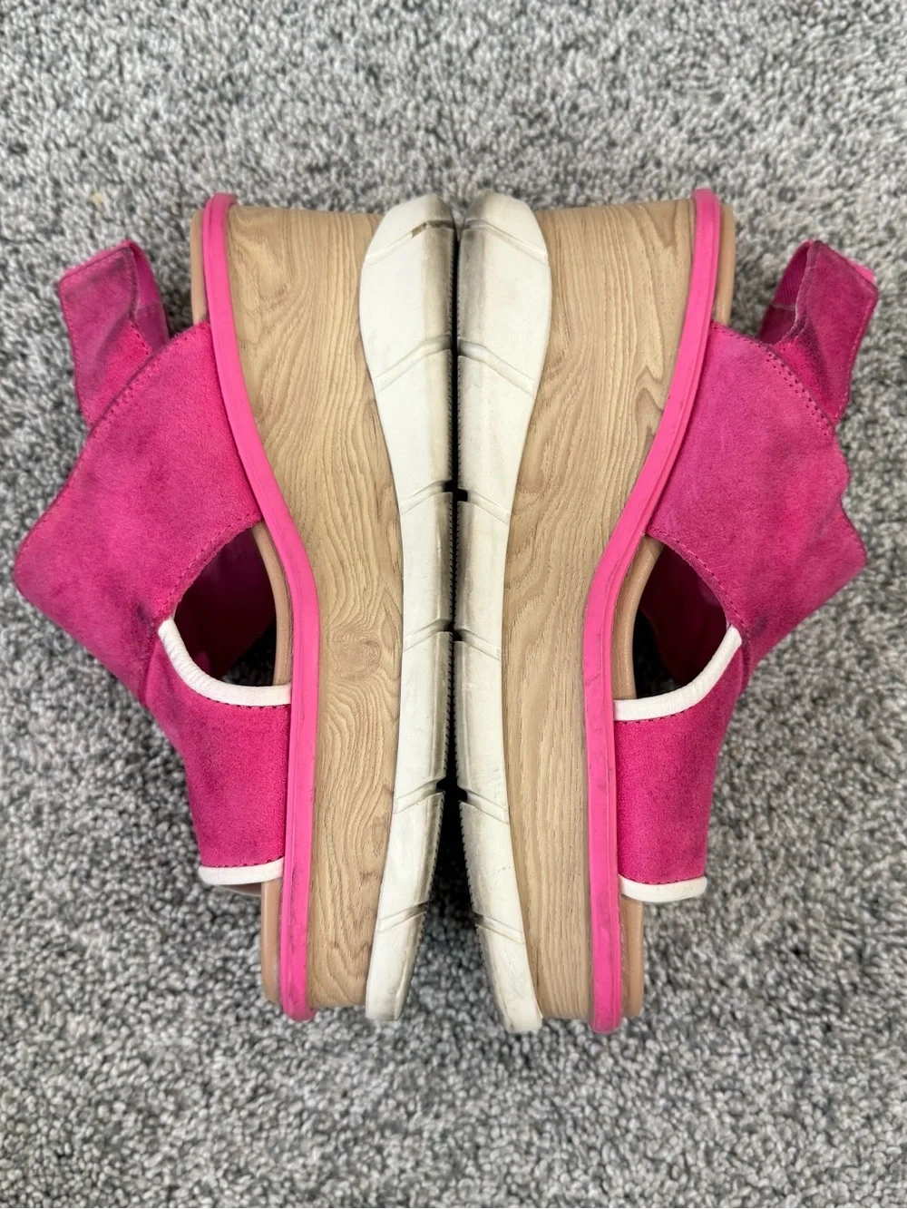 Sorel Pink Suede Wedge Platform Slide Sling backs Open Toe Women’s US 6.5 - Picture 5 of 12